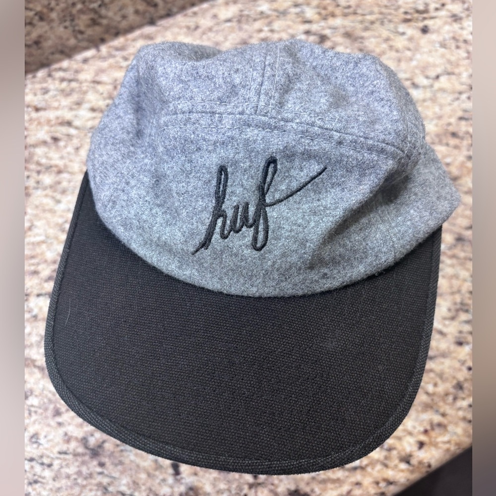 Huf hat SnapBack grey and black wool camp hat